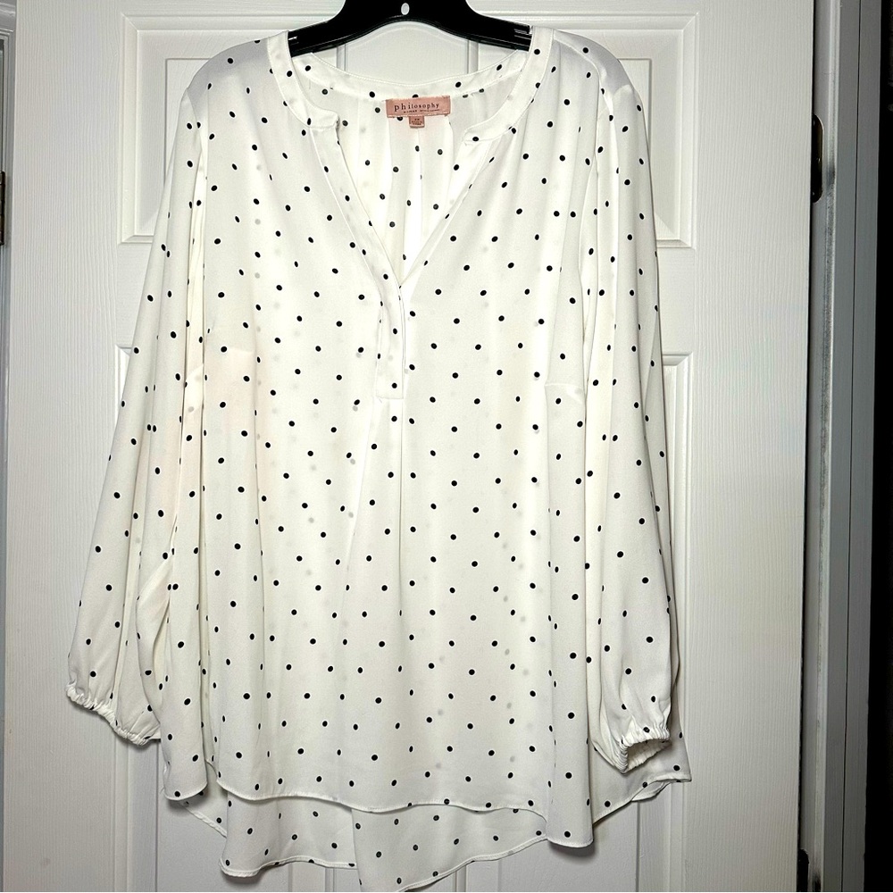 ✨Cute semi sheer polka dot blouse✨